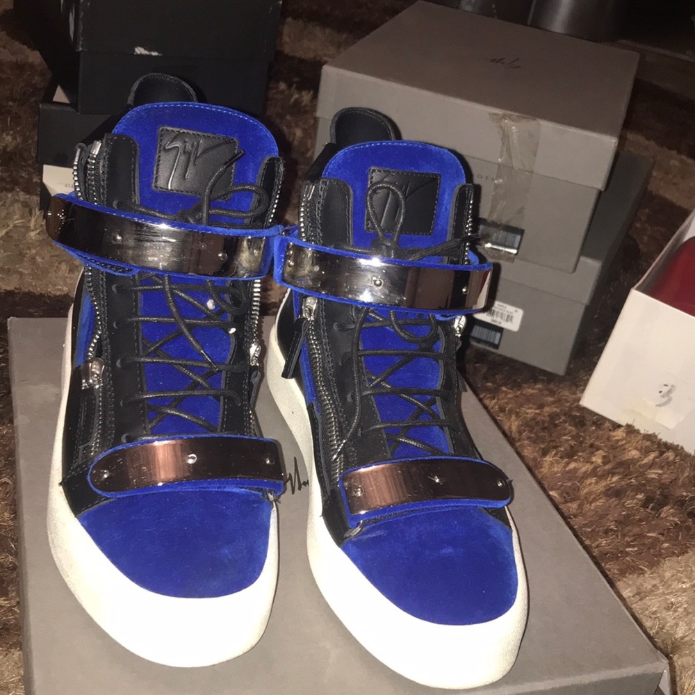 Men’s Hi-top Giuseppe Zanotti-Blue Velvet